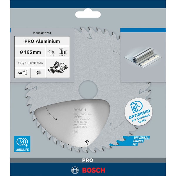 Bosch Kreissägeblatt Pro Aluminium, Durchmesser 165 Millimeter