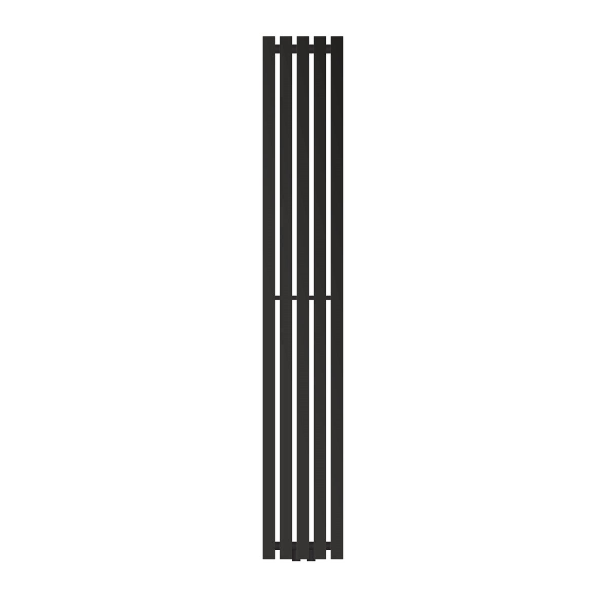 LuxeBath Designheizkörper Stella 1800 x 260 mm, Schwarz matt, Paneelheizkörper mit Mittelanschluss, Einlagig, Flach, Vertikal, Badheizkörper Röhrenheizkörper Bad Flachheizkörper Badezimmer Wandheizung