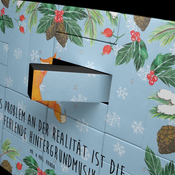 Mr. & Mrs. Panda Befüllbarer Adventskalender Fuchs Gitarre - Blau Pastell