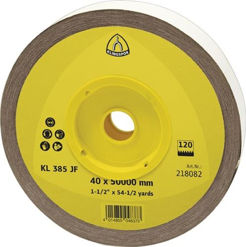 KLINGSPOR Schleifgeweberolle KL 385 JF 50 m x  40 mm Körnung 320 - 218088