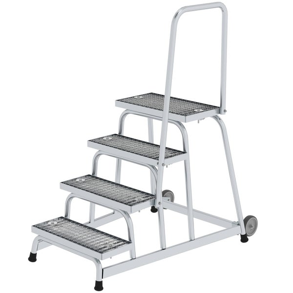 Rolltritt mit vier Stufen und Haltegriff