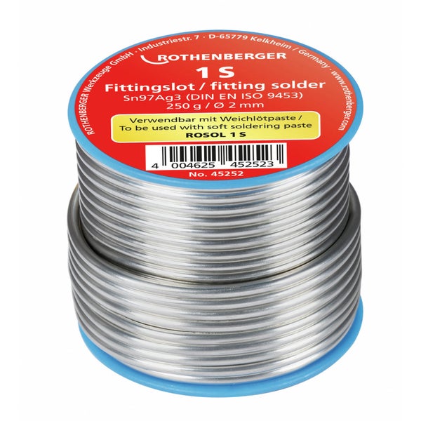 ROTHENBERGER Fittingslot 1S, 2mm, 250g, Spule  - 45252