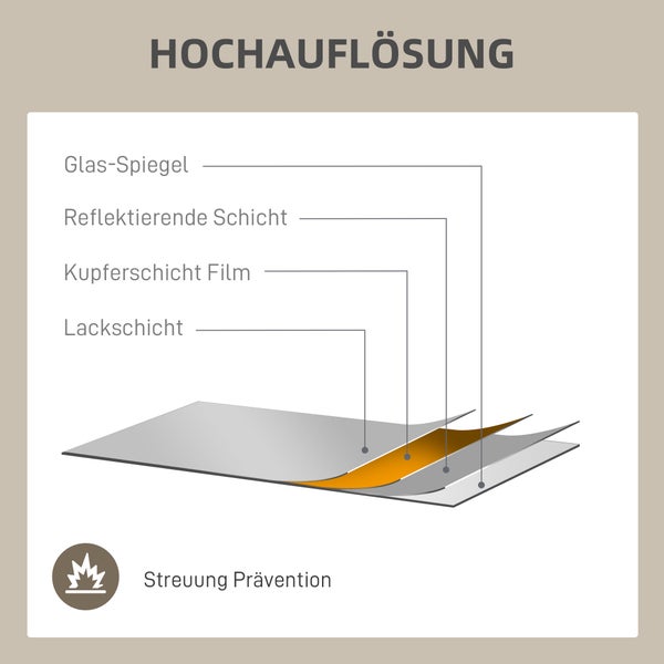 HOMCOM Wandspiegel 110 x 50 cm dekorativer Spiegel mit Metallrahmen, rechteckiger Spiegel für Schlafzimmer, Badezimmer Gold
