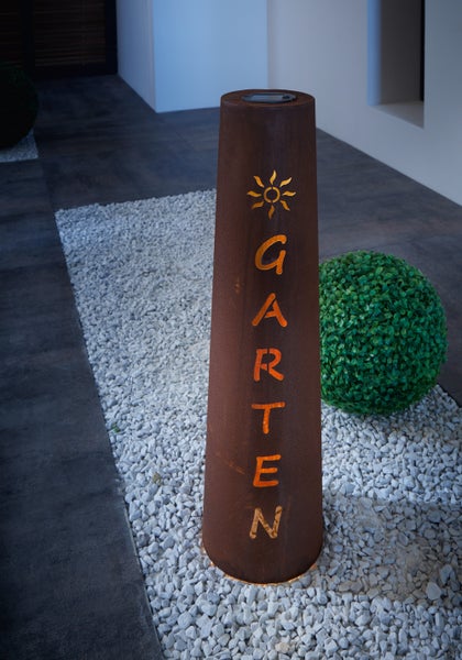 FRANK FLECHTWAREN | LED-Säule Garten, METALL, KUNSTSTOFF, 16,5x13,5x61,5cm