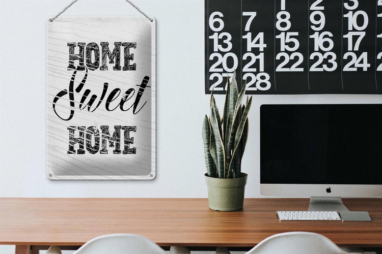 Blechschild Spruch Home Sweet Home 20x30cm