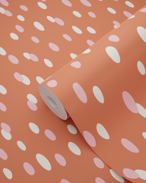 Tapetenrolle mit Punktmuster