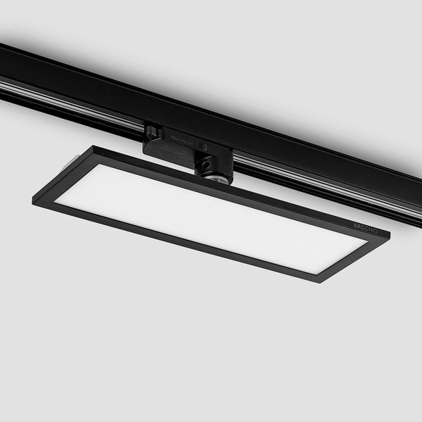 Arcchio LED Stromschienenstrahler (LED Panel) Hairis (Modern) in Schwarz (1 flammig, ) Arbeitszimmerleuchte
