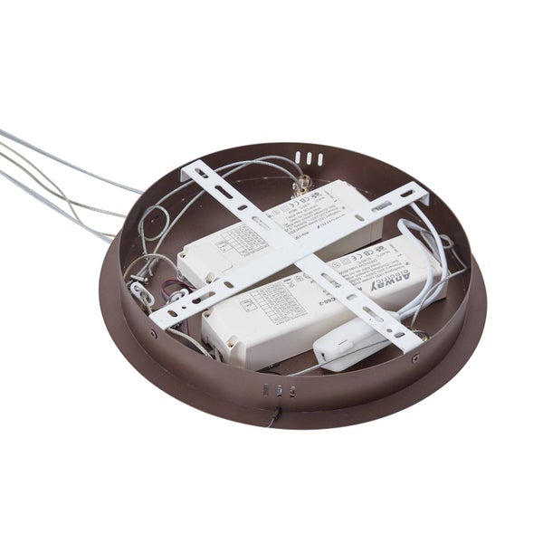 Lucande LED Smart Home Pendelleuchte Yonam dimmbar mit Leselampe (Modern) in Braun aus Aluminium (1 flammig, ) - Deckenlampe Esstischlampe Smarte Hängelampe,Smarte Hängeleuchte Wohnzimmerleuchte