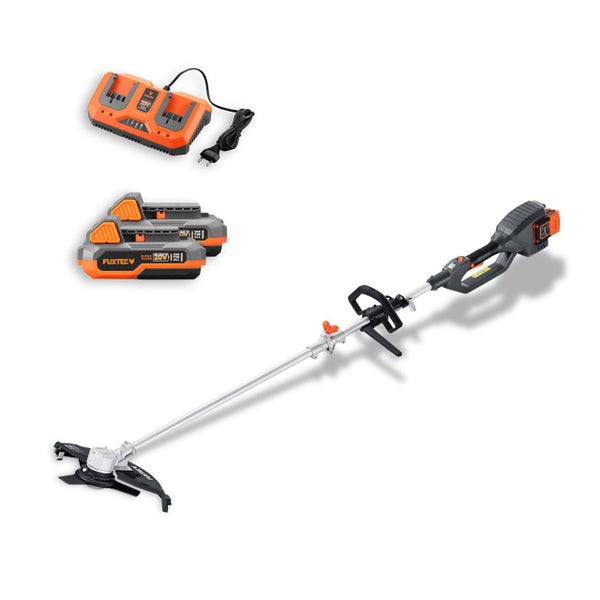 Fuxtec Akku-Rasentrimmer Set mit Ladegerät und zwei Akkus