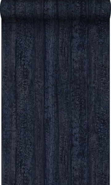 Origin Wallcoverings Tapete Holz-optik Dunkelblau - 53 cm x 10,05 m - 347532