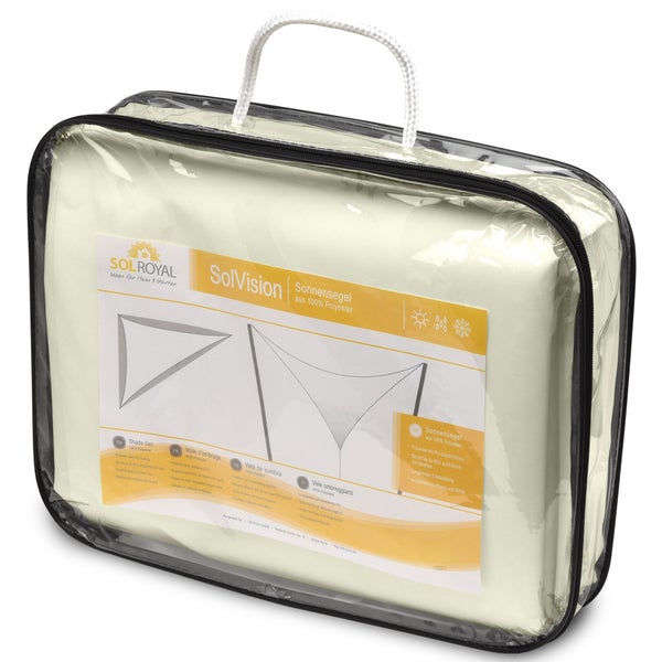 SolVision PS9 Sonnensegel 420x420x600cm dreieckig Creme PE