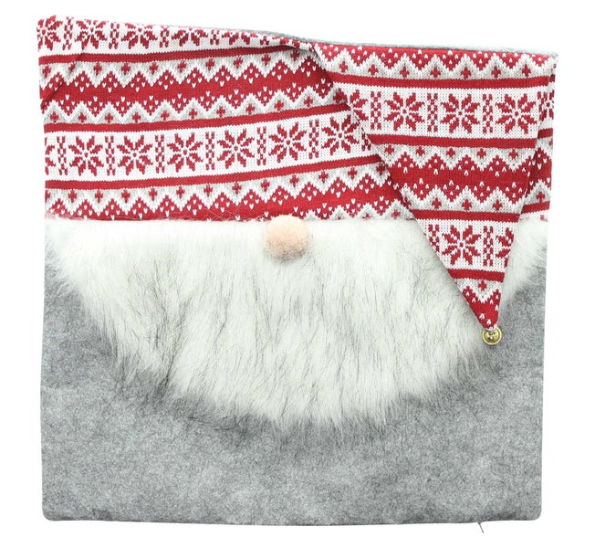 FRANK FLECHTWAREN | Deko-Kissenhülle Weihnachtswichtel, 45 x 45 cm, FILZ, TEXTIL