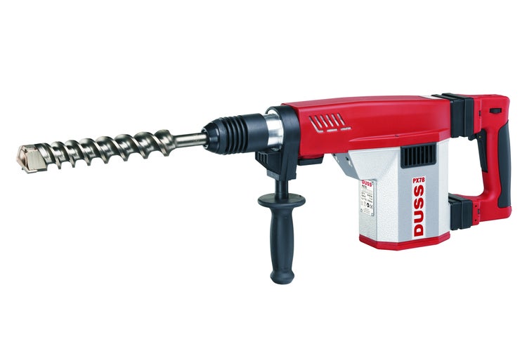 DUSS Kombihammer PX78 mit Bohrkrone für professionelle Bohrarbeiten in Beton und Mauerwerk.