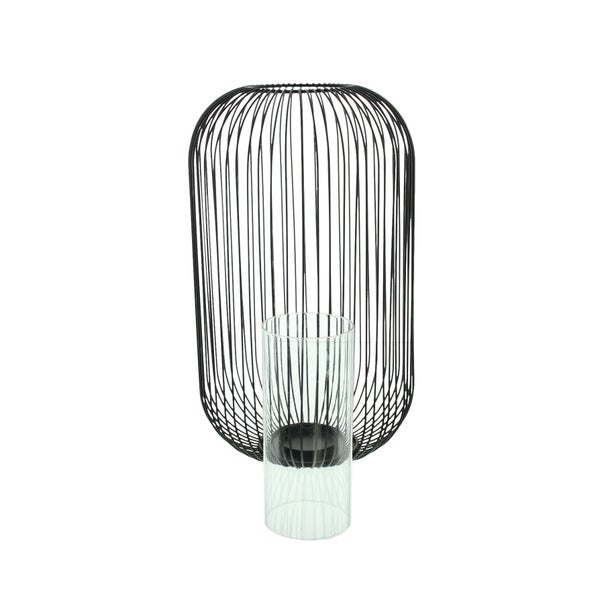 FRANK FLECHTWAREN | Windlicht Atmosfera, groß, 24 x 24 x 41 cm, METALL, GLAS