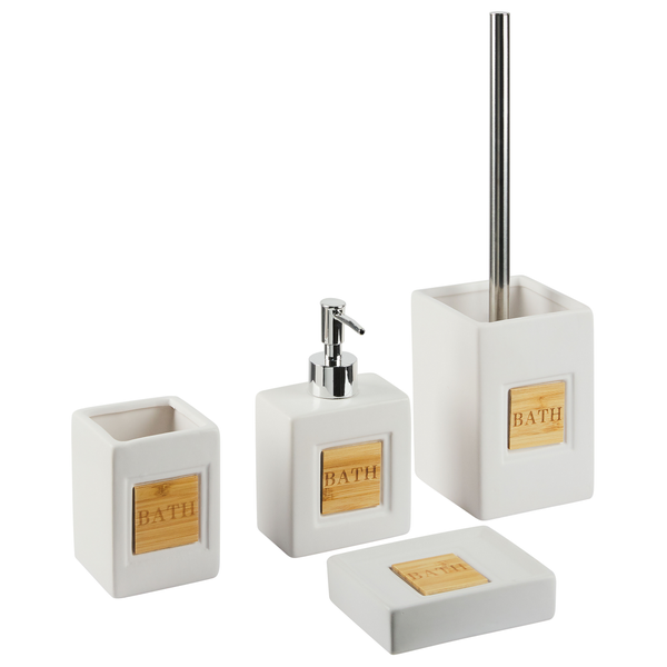Badaccessoires Set 4-teilig KOUROU Keramik Beige