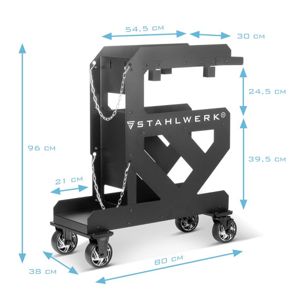 Stahlwerk Schweißwagen mit Maßangaben