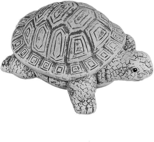 Dekorative Gartenfigur Schildkröte aus Steinguss für die Gartendekoration.