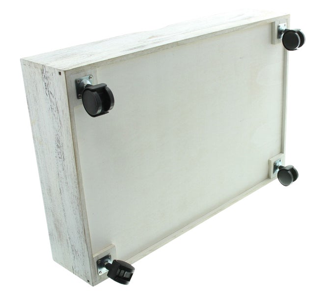 FRANK FLECHTWAREN | Bettschublade Shabby, PAULOWNIA, KUNSTSTOFF, 60 x 40 x 18 cm