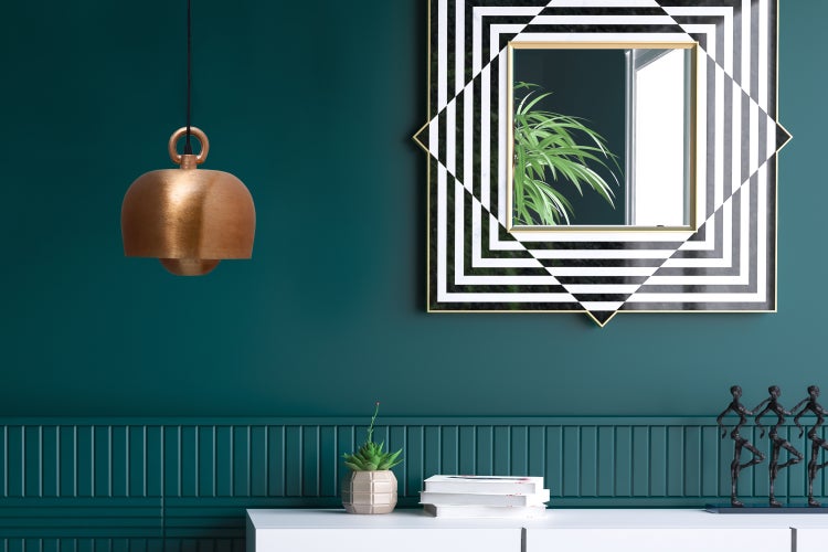 Design Pendelleuchte für Wohnzimmer in Kuper 22 cm | Wohnzimmer Esszimmer Leuchte