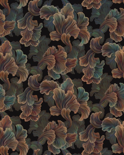 Nahtloses Muster mit floralem Design für Wandgestaltung