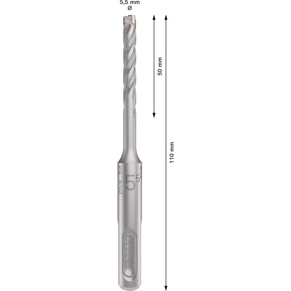 Bosch PRO SDS plus-5X Hammerbohrer 5,5 x 50 x 110 mm - 2608833774