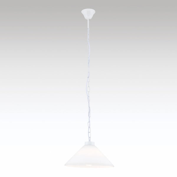 Kettenaufhängung 100cm Aufhängung mit Fassung E27 Schraubring Lampenaufhängung Lampen Kette Weiß