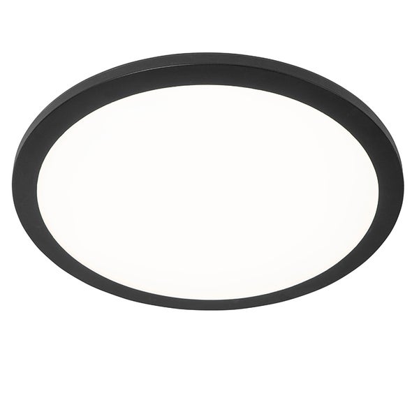 Moderne Deckenleuchte schwarz 40cm inkl. LED 3-Stufen-dimmbar IP44 - Steve