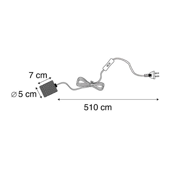 Design Hängelampe schwarz 1-Licht mit Stecker - Cavalux