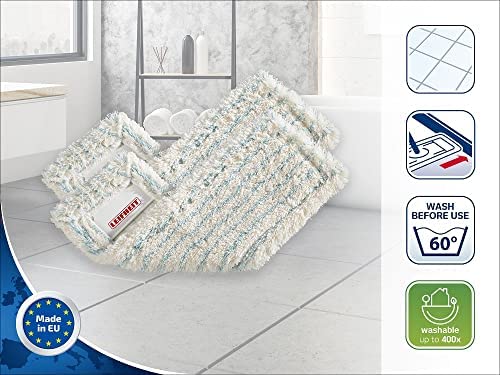Leifheit 2er Set Wischbezug Profi XL cotton plus für Steinböden und Fliesen, Wischer Ersatzbezug aus Baumwoll- und Suprafasern, saugfähiger Bodenwischer Ersatzbezug