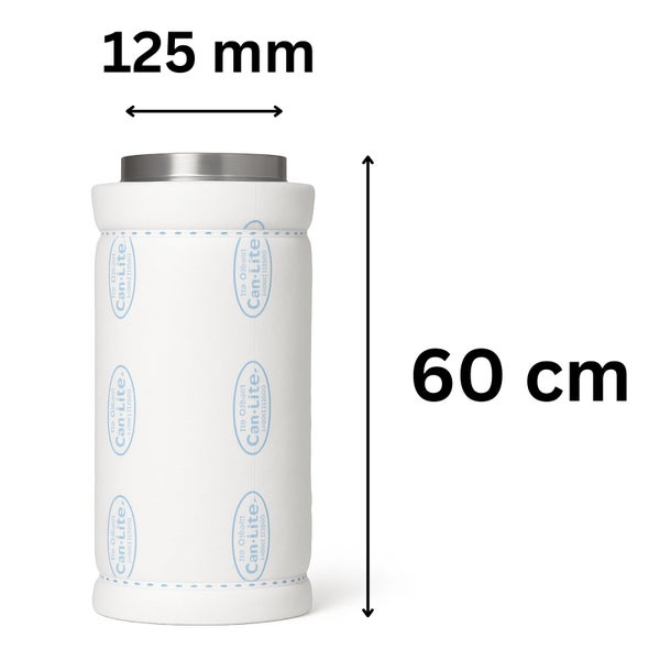 Can-Lite Filter mit den Maßen 125 Millimeter Durchmesser und 60 Zentimeter Höhe