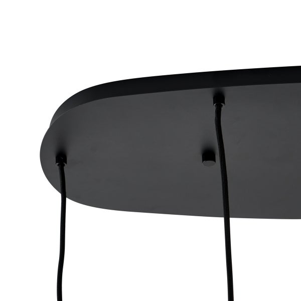 Deckenhalterung einer Lampe mit Kabelaufhängung