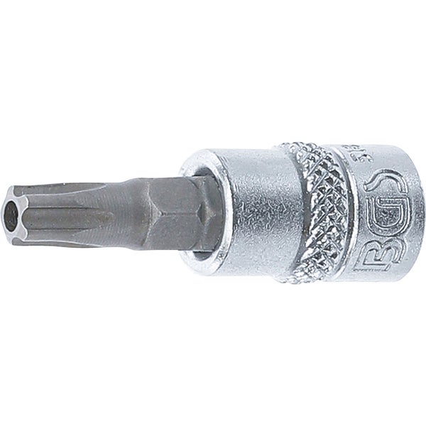 BGS Bit-Einsatz Antrieb Innenvierkant 6,3 mm (1/4) TS-Profil (für Torx Plus) mit Bohrung TS30 - 5184-TS30