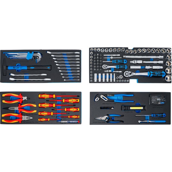 BGS Elektriker-Metall-Werkzeugkoffer 3 Schubladen mit 147 Werkzeugen - 3350