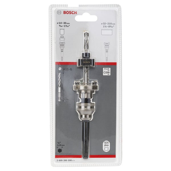 Bosch PRO Q-Lock Aufsteckhalter SDS plus Aufnahme für Quick Change-System für Lochsägen mit SDS plus - 2609390590