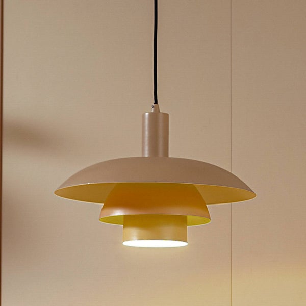 Lindby Pendelleuchte Elorri (Modern) in Creme aus Metall (1 flammig, E27) - Deckenlampe Esstischlampe Hängelampe Hängeleuchte Wohnzimmerleuchte