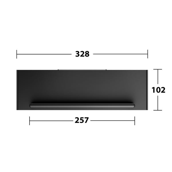 KEUCO Rose Duschablage mit Duschabzieher, 32,8 cm, zum Kleben/Schrauben, schwarz matt
