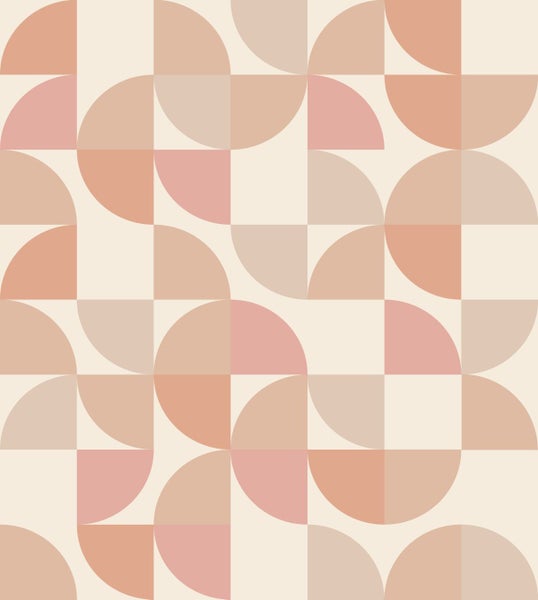 Geometrisches Muster aus Kreisen und Quadraten