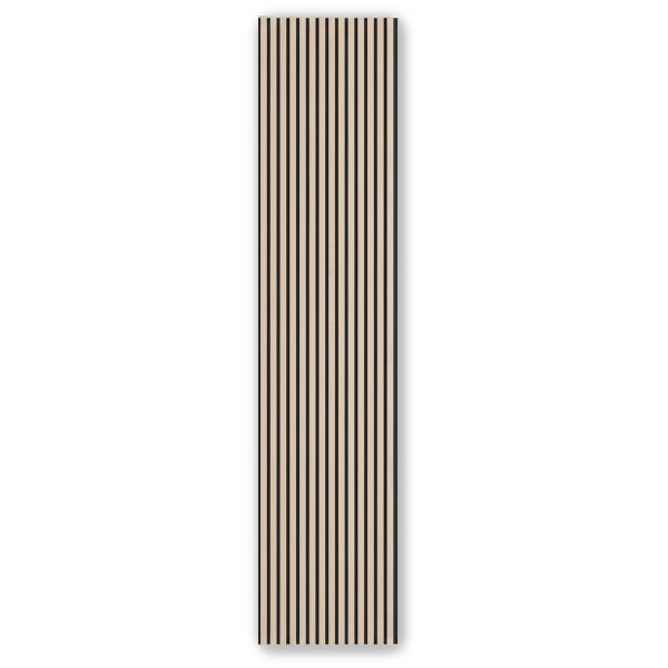 Wandpaneel mit Lamellenoptik aus Holz und Kunststoff für die Innenraumgestaltung