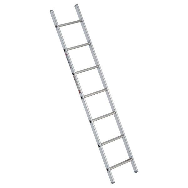 Aluminium Anlegeleiter mit sieben Sprossen für den vielseitigen Einsatz.