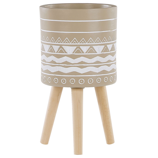 Blumentopf mit Beinen MILINA 30 cm Beige