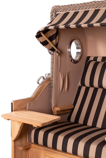 Strandkorb Rantum Grande Teak PE grey Dessin 581