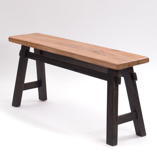 Sitzbank  East 118 Mahagoni Recyclingholz massiv 04 schwarz-natur