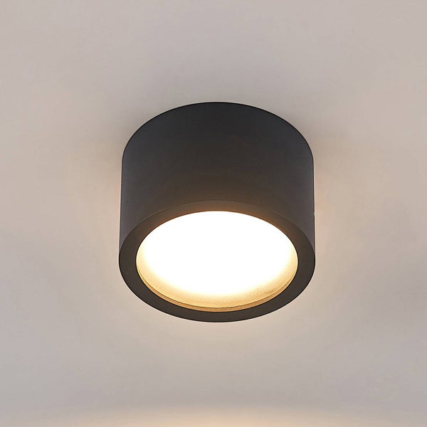 Arcchio Downlights Nieva (Modern) in Schwarz aus Aluminium (1 flammig, GX53) - Deckenleuchte Deckenlampe Einbauleuchte Flurleuchte