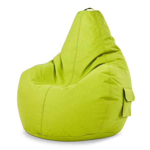 Green Bean Sitzsack mit Rückenlehne 80x70x90cm - Gaming Chair mit 230L Füllung Kuschelig Weich Waschbar - Bean Bag Bodenkissen Lounge Chair Sitzhocker Relax-Sessel Gamer Gamingstuhl Hellgrün