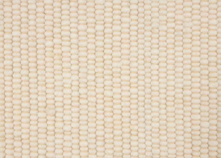 Handgewebter naturbelassener Wendeteppich Alm-Glück Weiß 60x90 cm