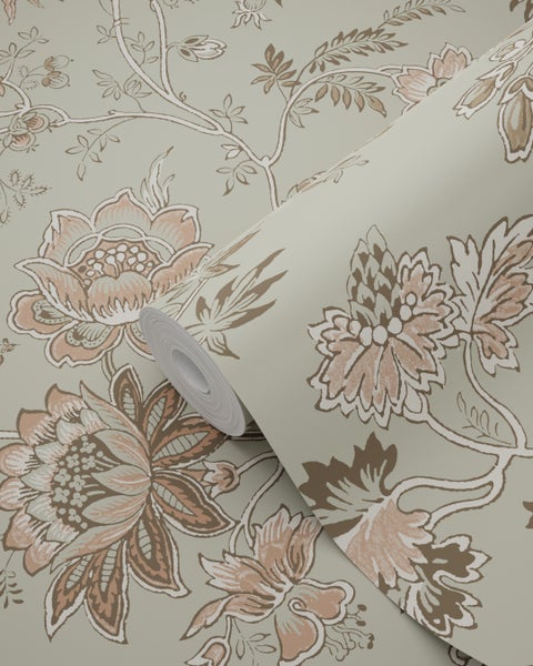 Tapetenrolle mit floralem Muster