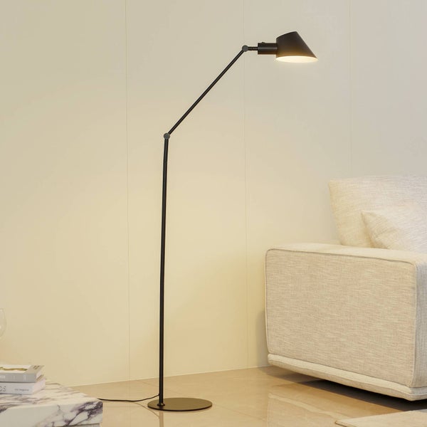 Lindby Stehlampe Corali (Modern) in Schwarz aus Metall (1 flammig, E27) - Stehleuchte Standleuchte Floor Lamp Wohnzimmerlampe Wohnzimmerleuchte