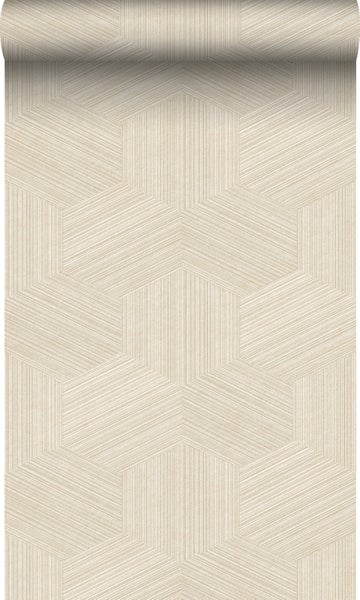 Origin Wallcoverings Öko-Strukturtapete 3D-Muster Hellbeige - 50 x 900 cm - 347941