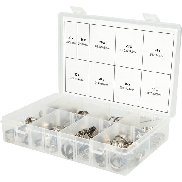 Werkzeugsatz in blauem Koffer, inklusive Schrauben und Verlängerungen