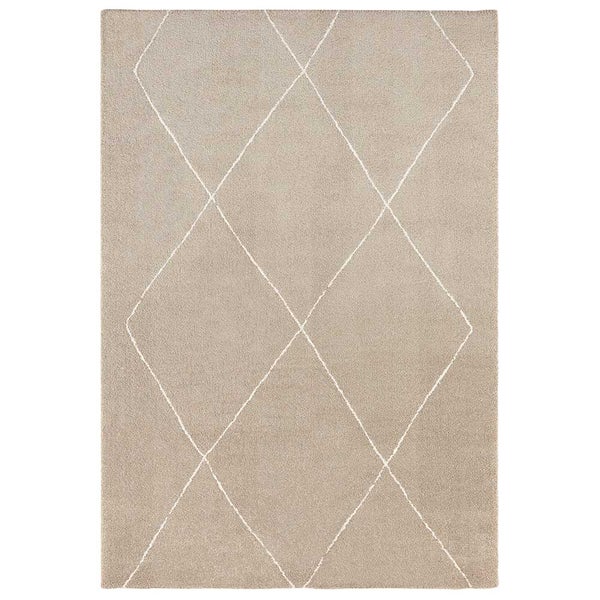 Kurzflor Teppich Massy Beige Creme - 200x290x1,4cm
